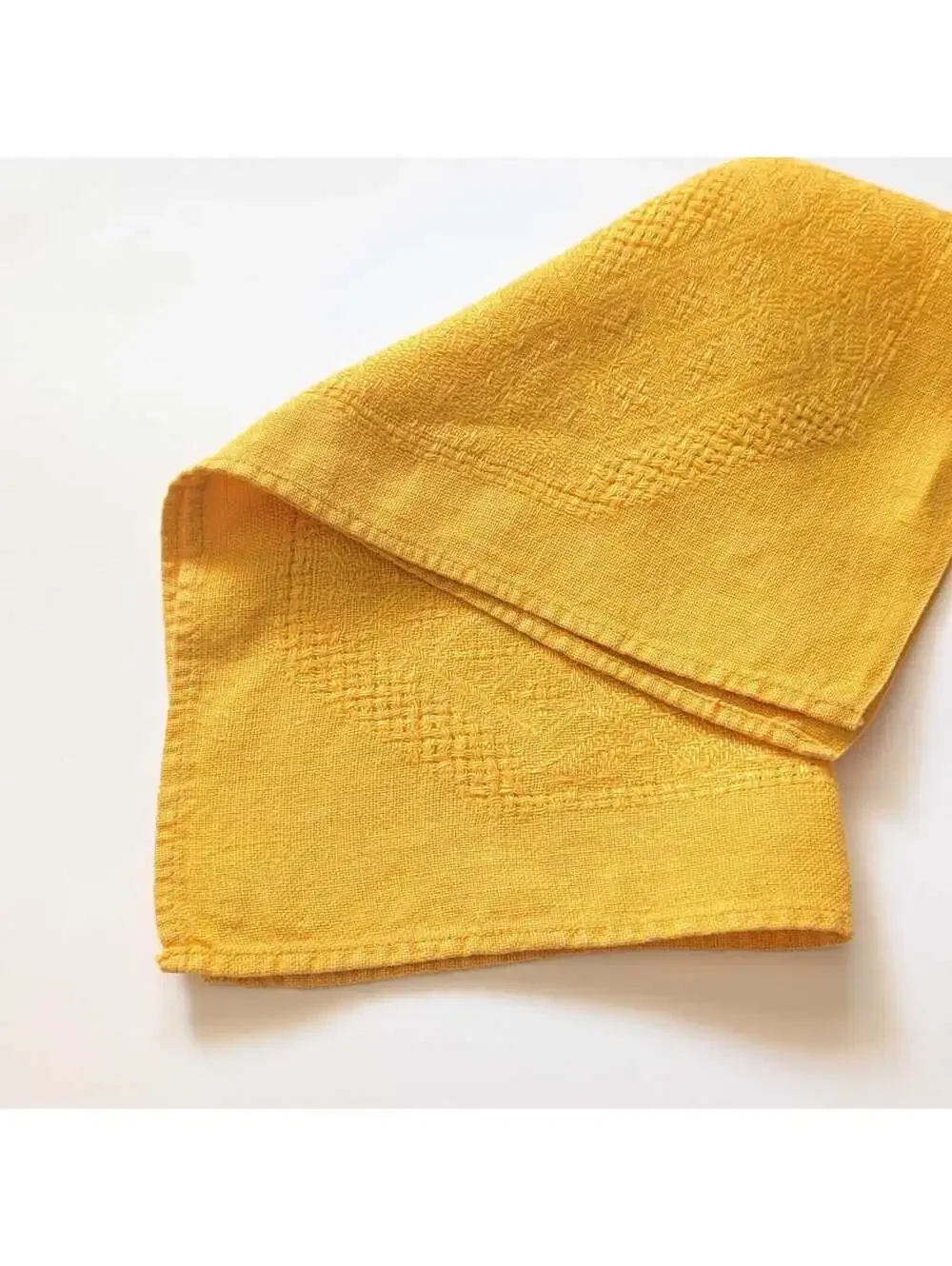 Vintage Marigold Yellow Irish Linen Napkins - Set of 4